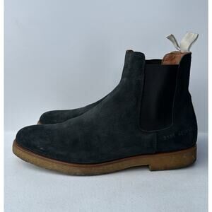 Common Projects Mens Winter Chelsea Boots Black Suede Size 42
